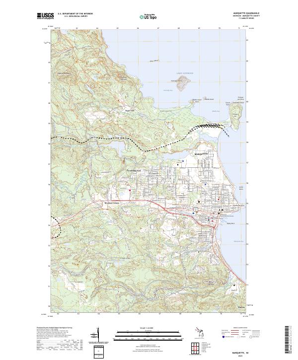 USGS Topographic Map – Marquette