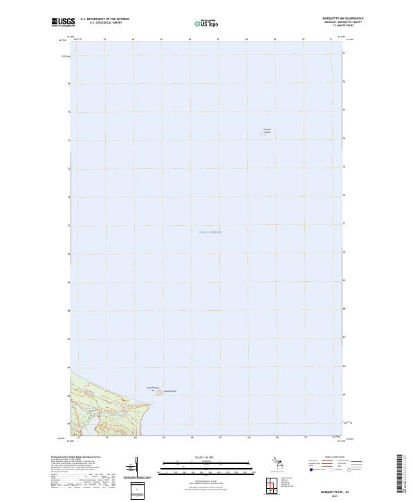 USGS Topographic Map – Marquette NW