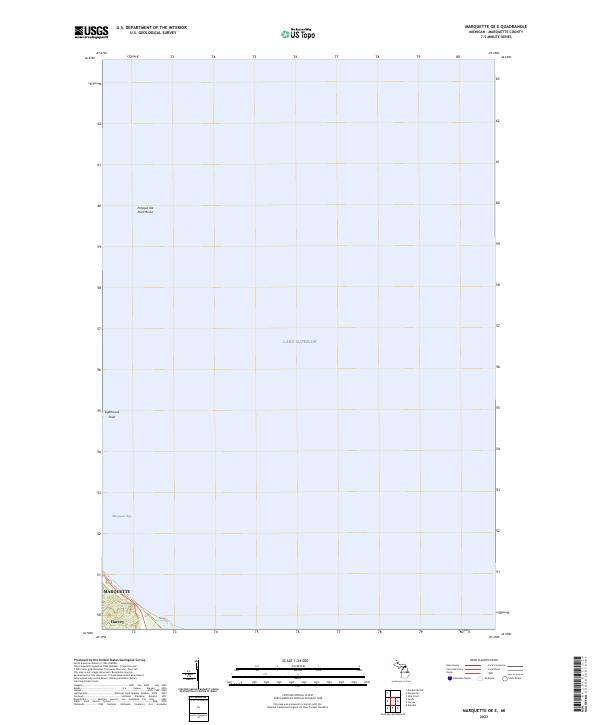 USGS Topographic Map – Marquette OE E