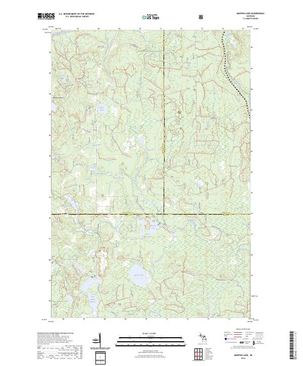 USGS Topographic Map – Marten Lake