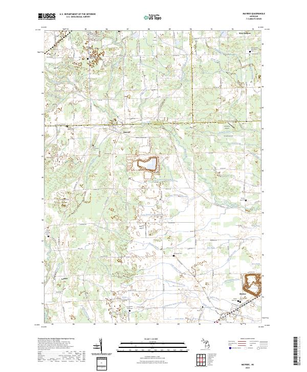 USGS Topographic Map – Maybee