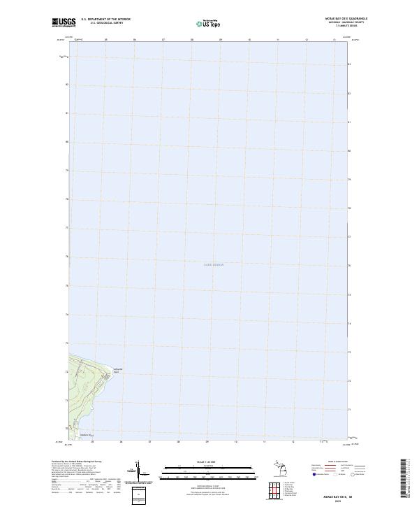 USGS Topographic Map – McRae Bay OE E