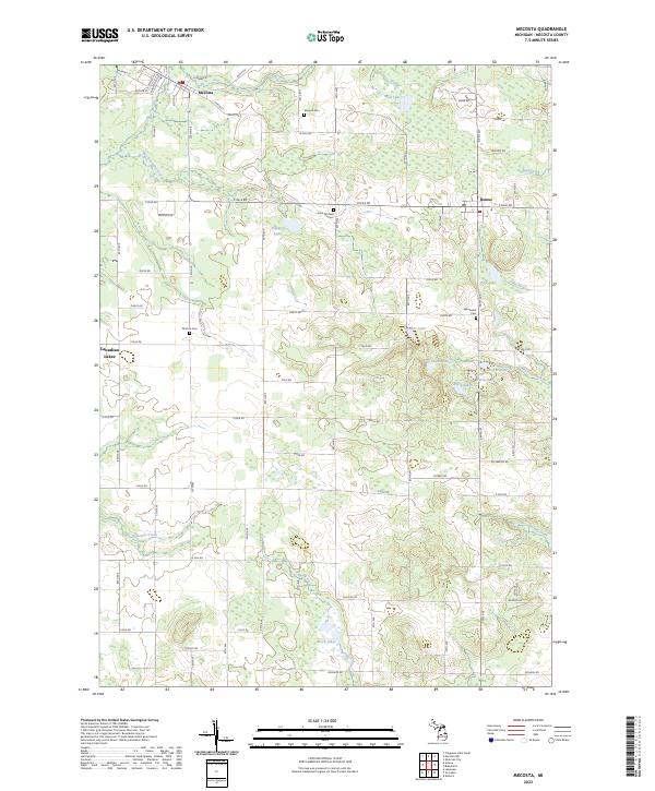 USGS Topographic Map – Mecosta