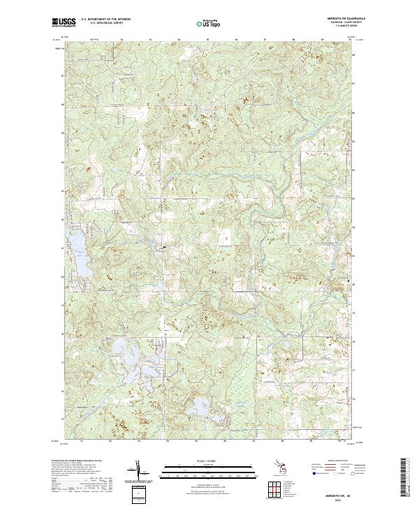 USGS Topographic Map – Meredith SW