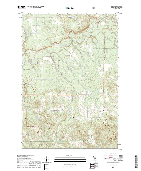 USGS Topographic Map – Mesick NE