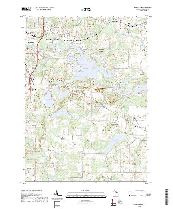USGS Topographic Map – Michigan Center