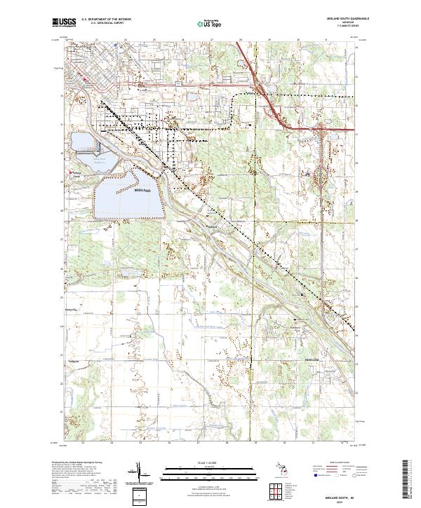 USGS Topographic Map – Midland South