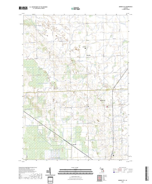 USGS Topographic Map – Minden City