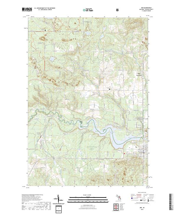 USGS Topographic Map – Mio