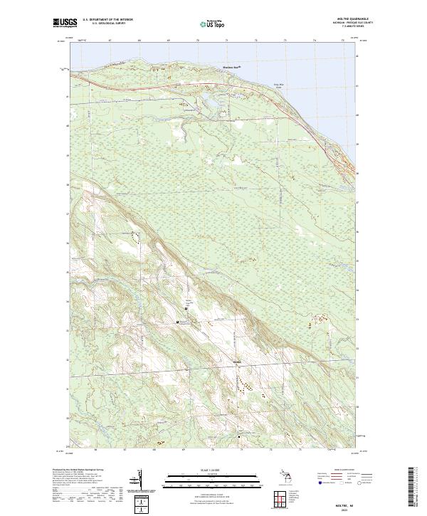 USGS Topographic Map – Moltke