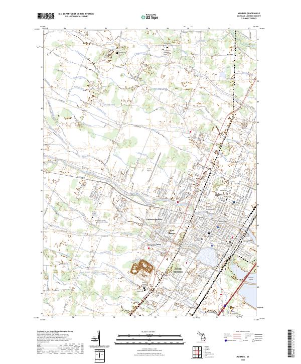 USGS Topographic Map – Monroe