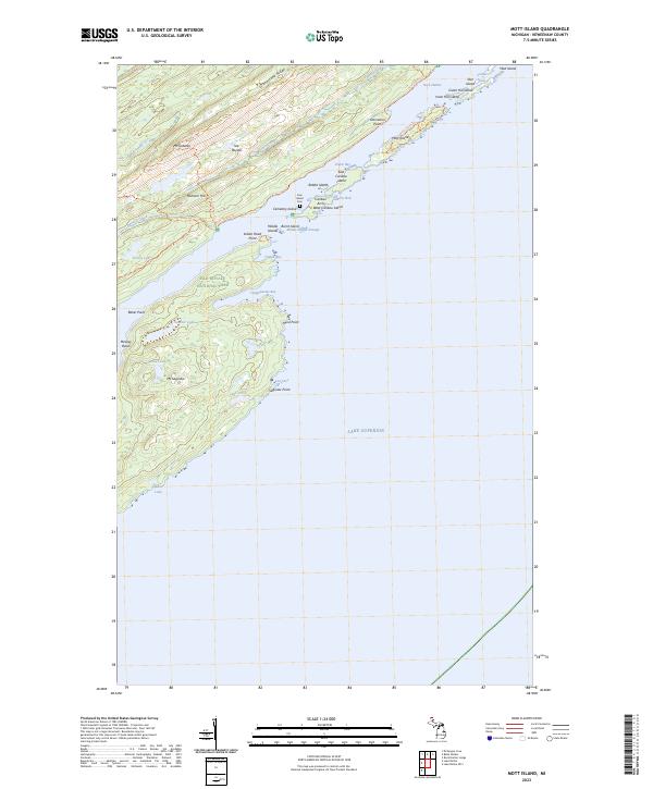 USGS Topographic Map – Mott Island