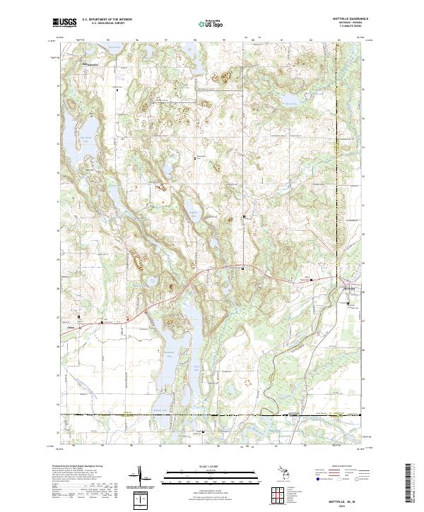 USGS Topographic Map – Mottville