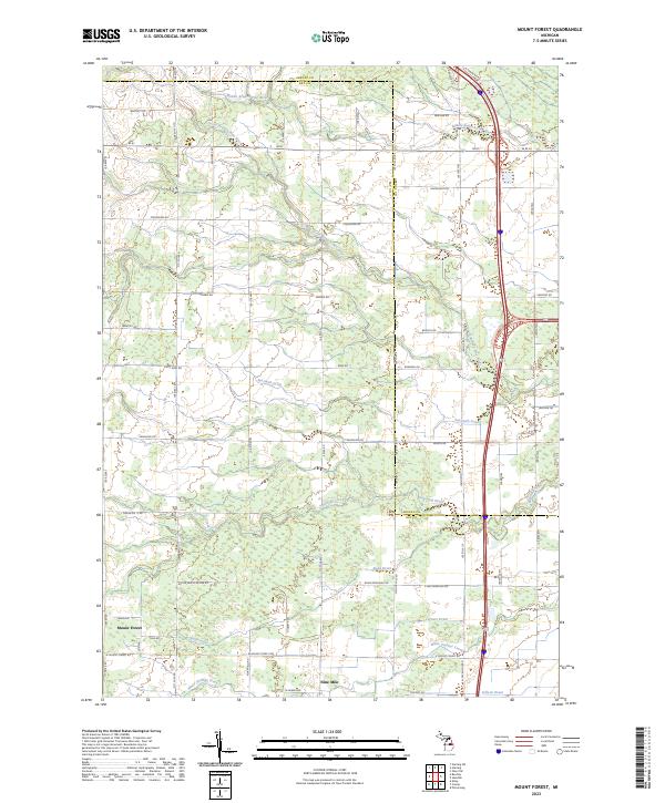 USGS Topographic Map – Mount Forest