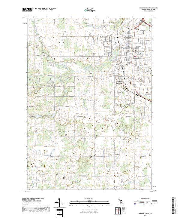 USGS Topographic Map – Mount Pleasant