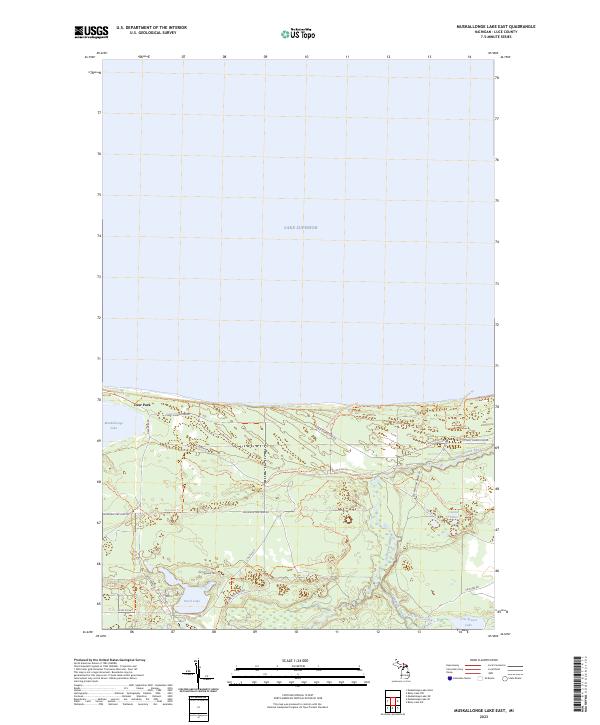 USGS Topographic Map – Muskallonge Lake East