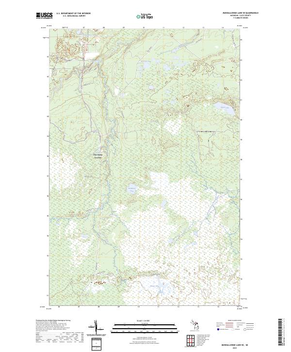 USGS Topographic Map – Muskallonge Lake SE