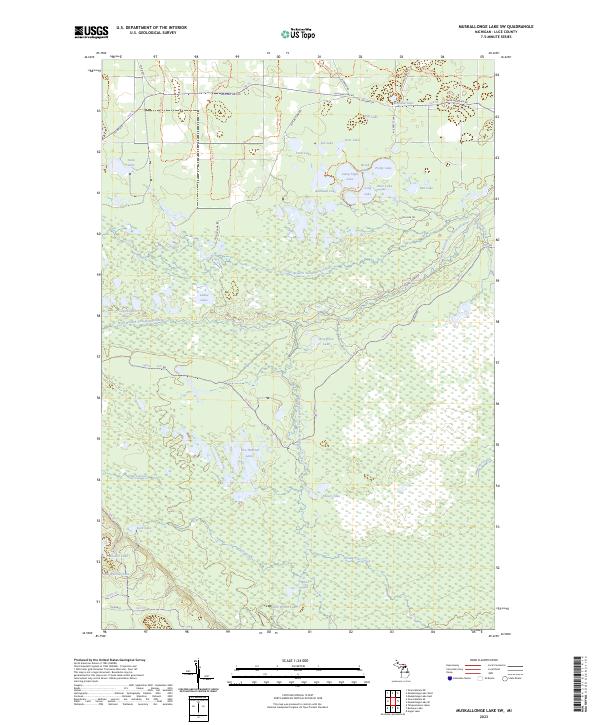 USGS Topographic Map – Muskallonge Lake SW