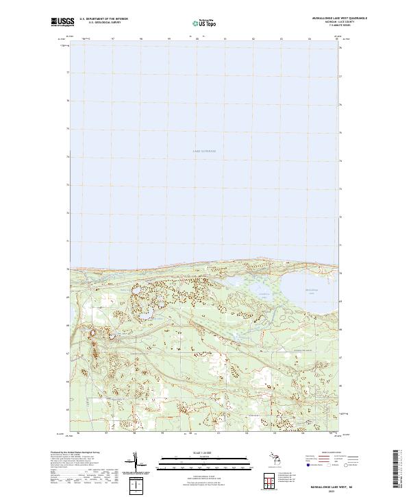 USGS Topographic Map – Muskallonge Lake West