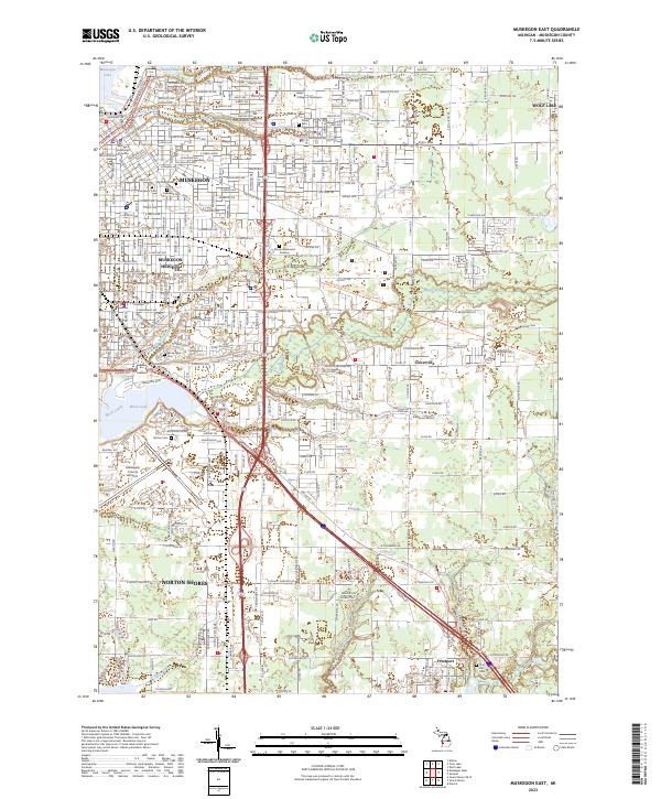 USGS Topographic Map – Muskegon East