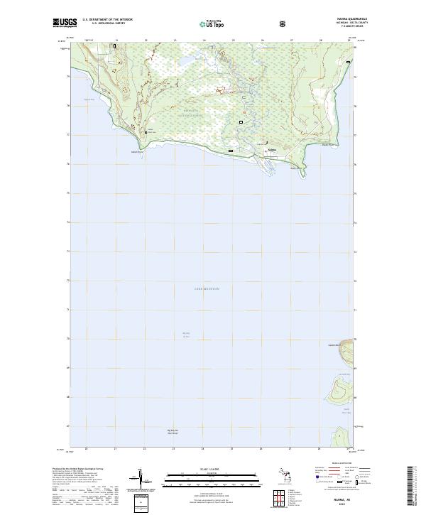USGS Topographic Map – Nahma
