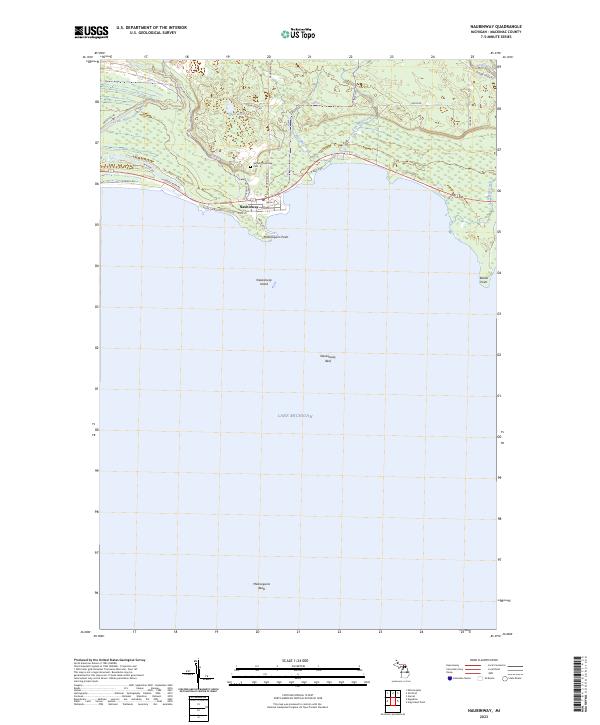 USGS Topographic Map – Naubinway