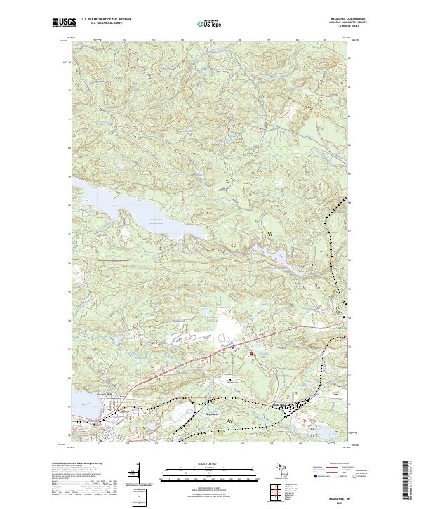 USGS Topographic Map – Negaunee
