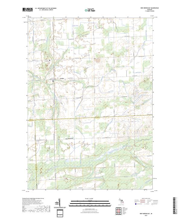 USGS Topographic Map – New Greenleaf