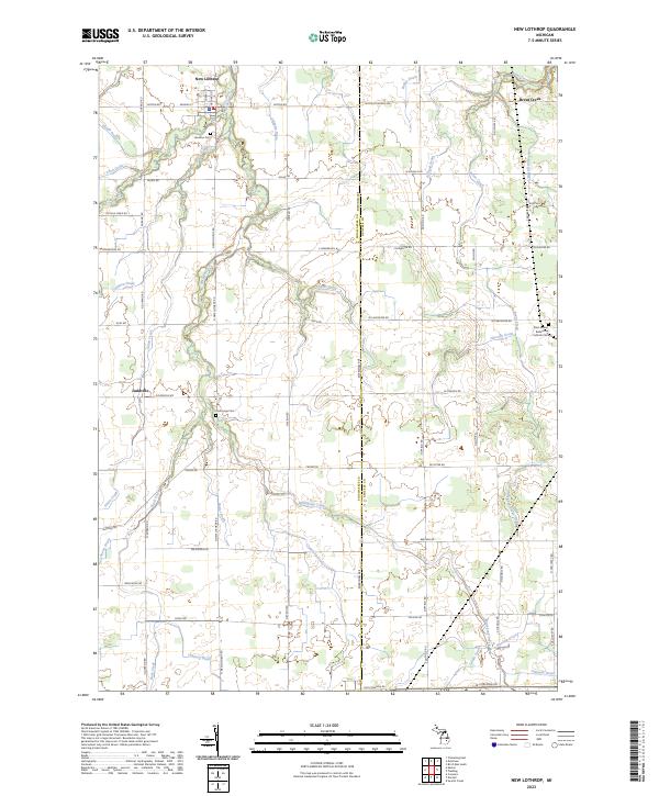 USGS Topographic Map – New Lothrop