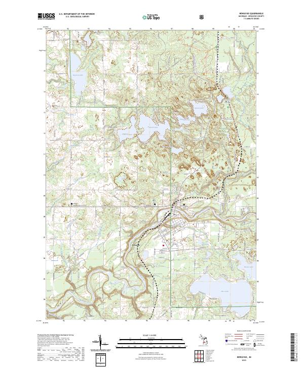 USGS Topographic Map – Newaygo
