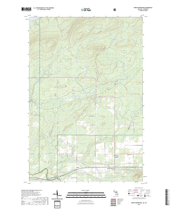 USGS Topographic Map – North Ironwood