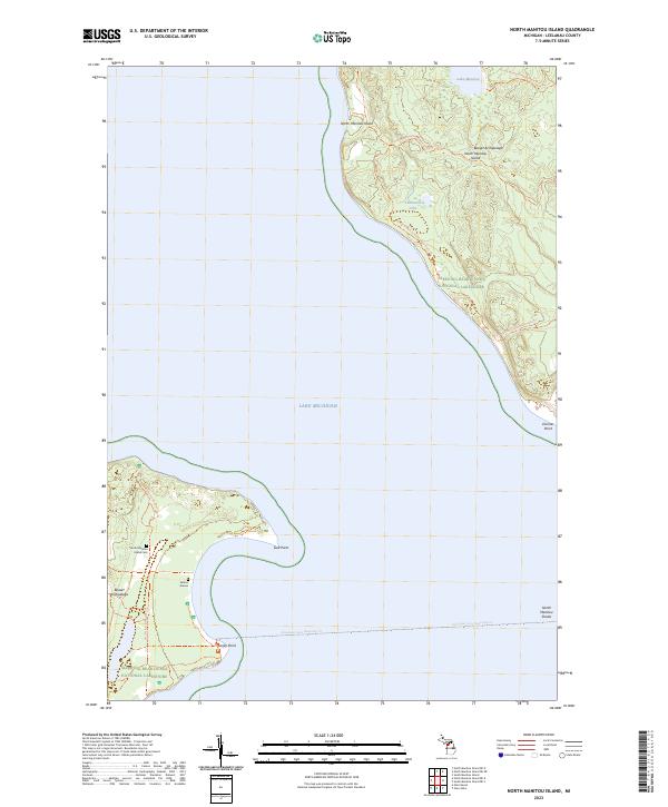 USGS Topographic Map – North Manitou Island