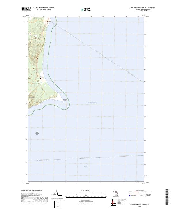 USGS Topographic Map – North Manitou Island OE E