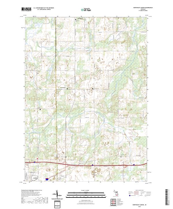 USGS Topographic Map – Northeast Albion