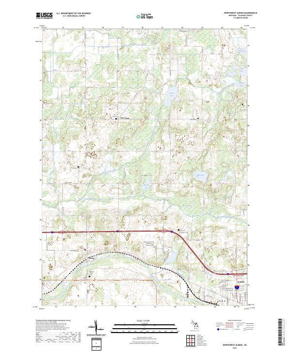 USGS Topographic Map – Northwest Albion