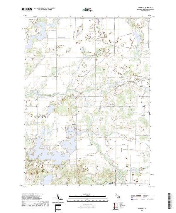 USGS Topographic Map – Nottawa