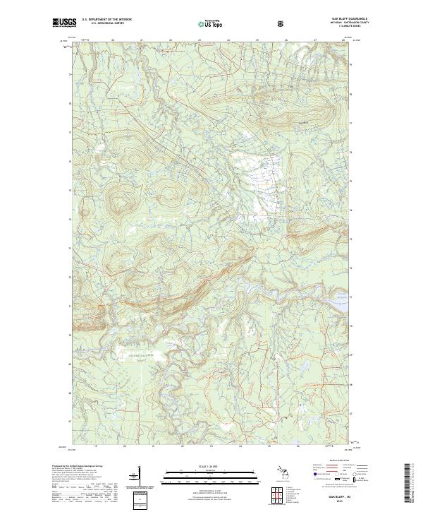 USGS Topographic Map – Oak Bluff