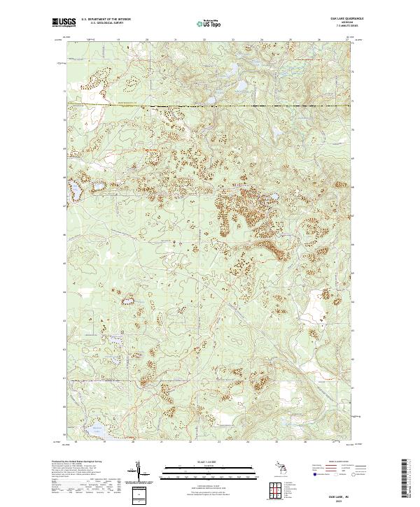 USGS Topographic Map – Oak Lake