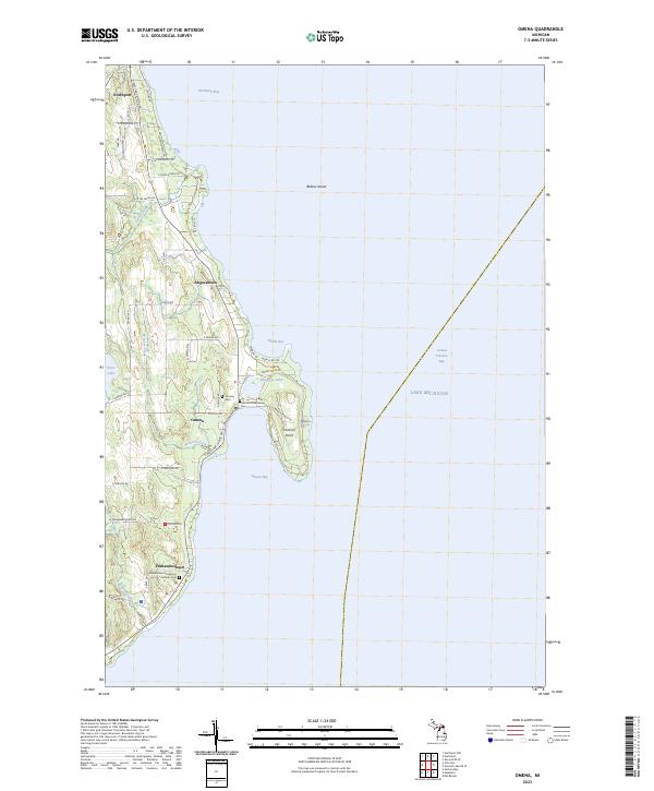 USGS Topographic Map – Omena