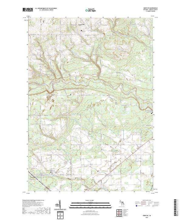 USGS Topographic Map – Omer SW