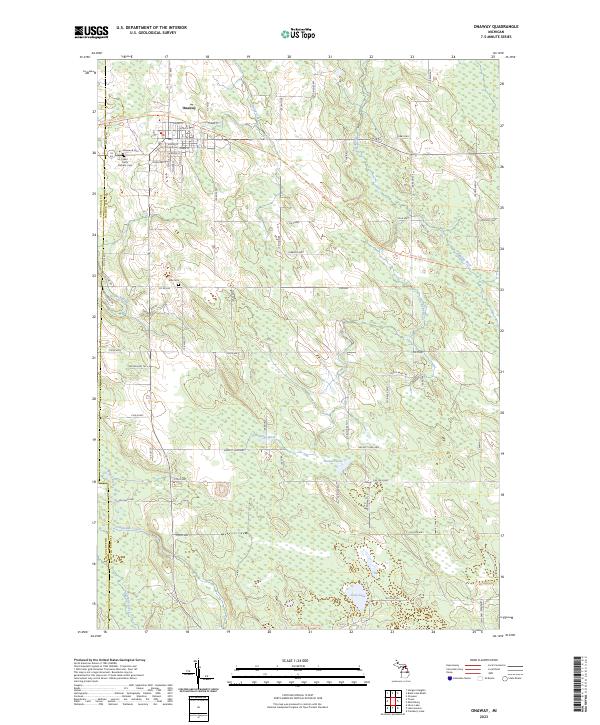 USGS Topographic Map – Onaway
