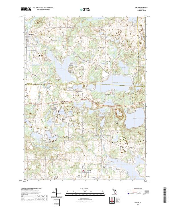 USGS Topographic Map – Onsted