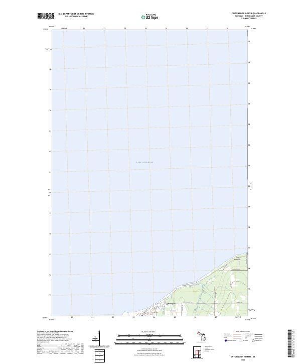 USGS Topographic Map – Ontonagon North