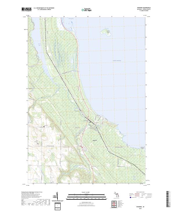 USGS Topographic Map – Ossineke