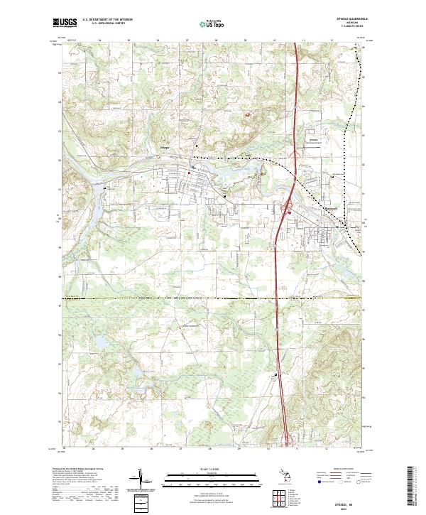 USGS Topographic Map – Otsego
