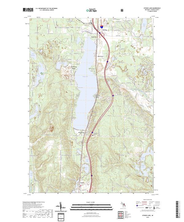 USGS Topographic Map – Otsego Lake