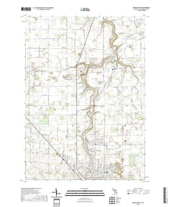 USGS Topographic Map – Owosso North