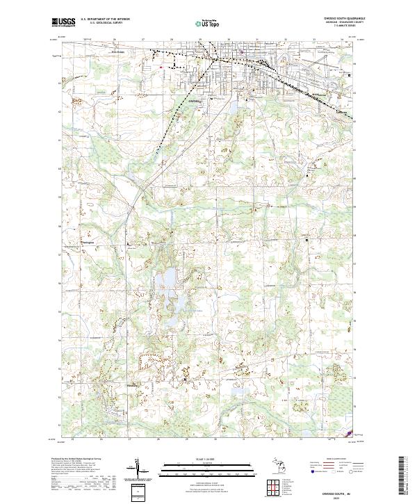 USGS Topographic Map – Owosso South