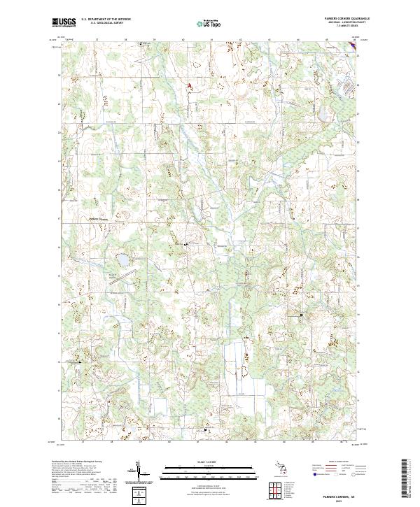 USGS Topographic Map – Parkers Corners