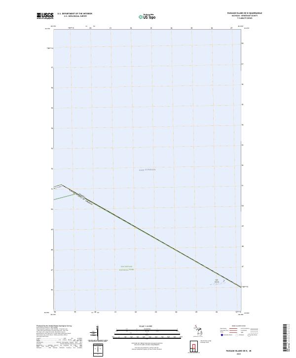 USGS Topographic Map – Passage Island OE N